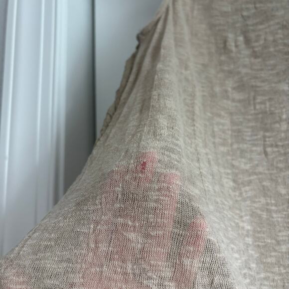 Fei Anthropologie Sheer Sequin Tie Top Sz M Taupe Boho Fairy Whimsigoth 90s Y2K - Picture 10 of 10